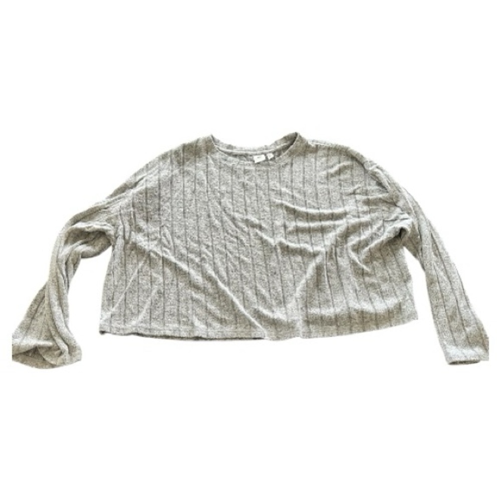 BP Nordstroms gray soft ribbed long sleeve shirt Heather